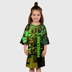 Платье клеш для девочки Minecraft, pattern 2022, цвет: 3D-принт — фото 2