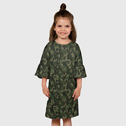 Платье клеш для девочки Камуфляжный Свитер, цвет: 3D-принт — фото 2