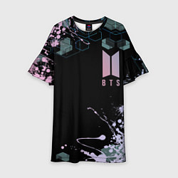 Платье клеш для девочки BTS класс, цвет: 3D-принт
