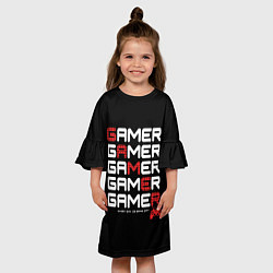 Платье клеш для девочки GAMER - GAMER - GAMER, цвет: 3D-принт — фото 2