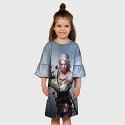 Платье клеш для девочки Ciri sword, цвет: 3D-принт — фото 2