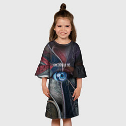 Платье клеш для девочки Look into the eyes, цвет: 3D-принт — фото 2