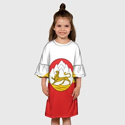 Платье клеш для девочки Северная Осетия Алания Флаг, цвет: 3D-принт — фото 2