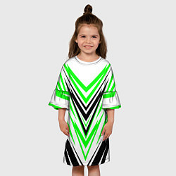 Платье клеш для девочки Абстрактная симметрия, цвет: 3D-принт — фото 2