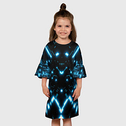 Платье клеш для девочки Силуэт электронных систем, цвет: 3D-принт — фото 2