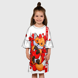 Платье клеш для девочки Лисенок 22, цвет: 3D-принт — фото 2