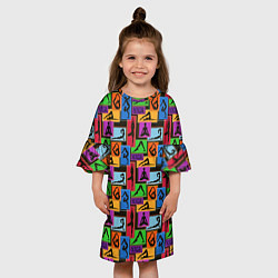 Платье клеш для девочки Пластика Тела, цвет: 3D-принт — фото 2