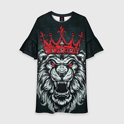 Платье клеш для девочки Королевский лев Lion, цвет: 3D-принт