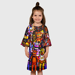 Платье клеш для девочки Fnaf UCN, цвет: 3D-принт — фото 2