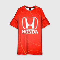 Платье клеш для девочки Honda хонда, цвет: 3D-принт
