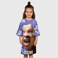Платье клеш для девочки Boxing - фиолетовый, цвет: 3D-принт — фото 2