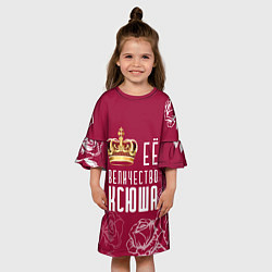 Платье клеш для девочки Её величество Прекрасная Ксения, цвет: 3D-принт — фото 2