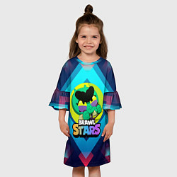 Платье клеш для девочки Eve brawlstars Еваг, цвет: 3D-принт — фото 2