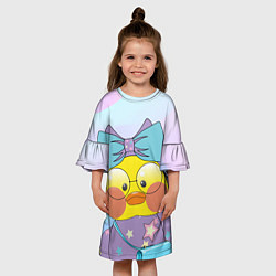 Платье клеш для девочки Лалафанфан крупным планом, цвет: 3D-принт — фото 2