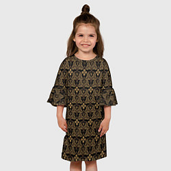 Платье клеш для девочки Кельтский Орнамент Celtic, цвет: 3D-принт — фото 2