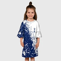 Платье клеш для девочки Тоттенхэм Хотспур брызги, цвет: 3D-принт — фото 2