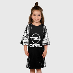 Платье клеш для девочки Opel соты, цвет: 3D-принт — фото 2