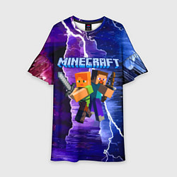 Детское платье Minecraft Neon