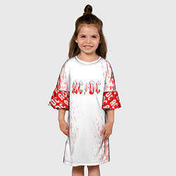 Платье клеш для девочки ACDC Паттерн, цвет: 3D-принт — фото 2