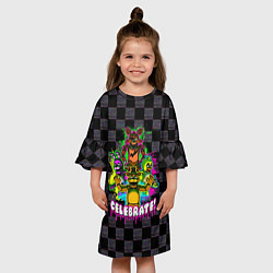 Платье клеш для девочки Five Nights at Freddys - FNAF, цвет: 3D-принт — фото 2