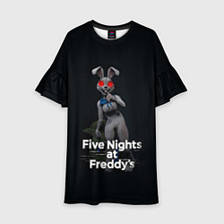 Платье клеш для девочки Five Nights at Freddys: Security Breach - кролик В, цвет: 3D-принт