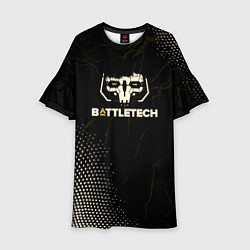 Платье клеш для девочки BattleTech, цвет: 3D-принт