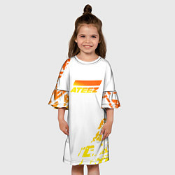 Платье клеш для девочки Ateez, цвет: 3D-принт — фото 2