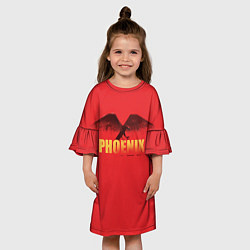 Платье клеш для девочки Фантастические Твари Phoenix, цвет: 3D-принт — фото 2