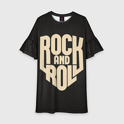 Платье клеш для девочки ROCK AND ROLL Рокер, цвет: 3D-принт