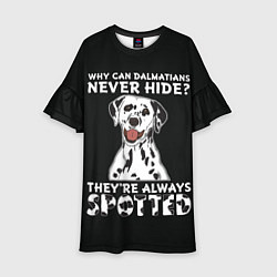 Платье клеш для девочки Собака Далматинец, цвет: 3D-принт