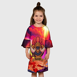 Платье клеш для девочки Radahn elden ring, цвет: 3D-принт — фото 2
