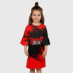 Платье клеш для девочки BERSERK БЕРСЕРК ЛОГОТИП, цвет: 3D-принт — фото 2