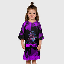 Платье клеш для девочки Fortnite - RAVEN, цвет: 3D-принт — фото 2