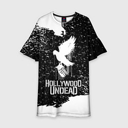 Платье клеш для девочки Hollywood Undead - CHAOS Out Now, цвет: 3D-принт