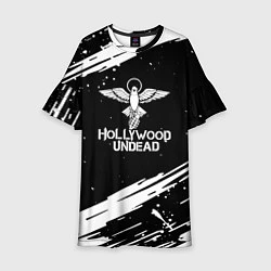 Платье клеш для девочки Hollywood undead logo, цвет: 3D-принт