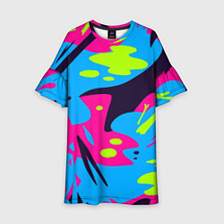 Платье клеш для девочки Color abstract pattern Summer, цвет: 3D-принт
