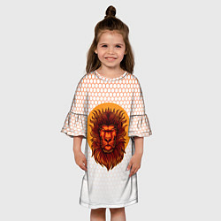 Платье клеш для девочки Солнечный лев, цвет: 3D-принт — фото 2