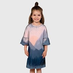 Платье клеш для девочки Call of the Mountain, цвет: 3D-принт — фото 2