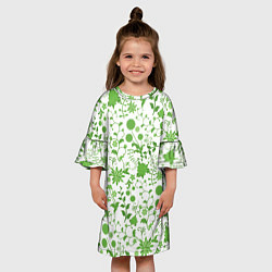 Платье клеш для девочки Зелёное поле, цвет: 3D-принт — фото 2