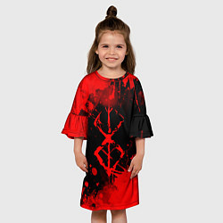Платье клеш для девочки КЛЕЙМО ЖЕРТВЫ - BERSERKБЕРСЕРК, цвет: 3D-принт — фото 2