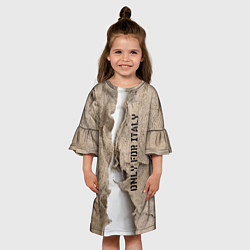 Платье клеш для девочки Только для Италии Мешковина Рваньё Only for Italy, цвет: 3D-принт — фото 2