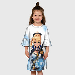 Платье клеш для девочки Геншин Джинн, цвет: 3D-принт — фото 2