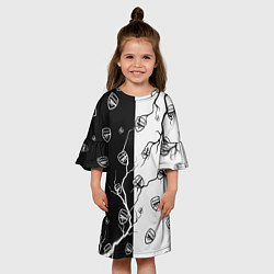 Платье клеш для девочки АРСЕНАЛ - Молнии Паттерн, цвет: 3D-принт — фото 2