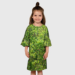 Платье клеш для девочки Камуфляж Дубки, цвет: 3D-принт — фото 2
