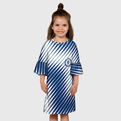 Платье клеш для девочки Маленькое лого ЧЕЛСИ АБСТРАКЦИЯ, цвет: 3D-принт — фото 2