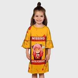 Платье клеш для девочки MISSING ANYA FORGER SPY X FAMILY, цвет: 3D-принт — фото 2