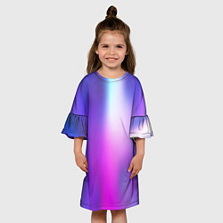 Платье клеш для девочки Blur Абстрактный размытый фон с градиентом, цвет: 3D-принт — фото 2