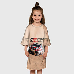 Платье клеш для девочки Toyota Gazoo Racing Desert Rally, цвет: 3D-принт — фото 2
