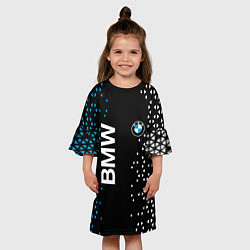 Платье клеш для девочки BMW Абстракция, цвет: 3D-принт — фото 2