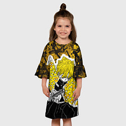 Платье клеш для девочки Клинок, рассекающий демонов Зеницу, цвет: 3D-принт — фото 2